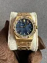 Audemars Piguet Royal Oak Lady 33mm Diamond Bezel Rose Gold Blue